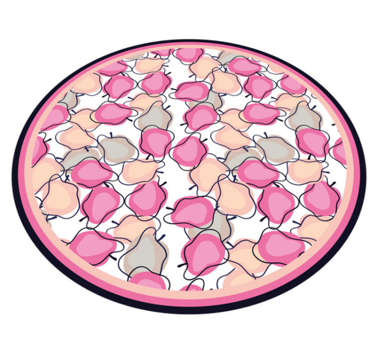 Pattern with pink fruits kitchen floor tiles - TenStickers