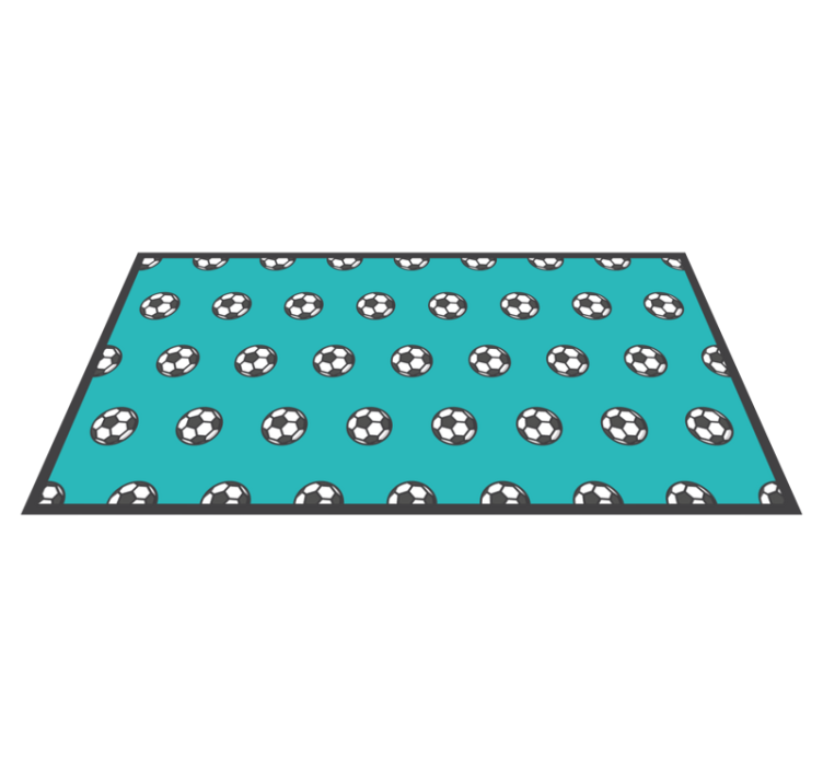 Soccer Ball Pattern gaming vinyl rug - TenStickers