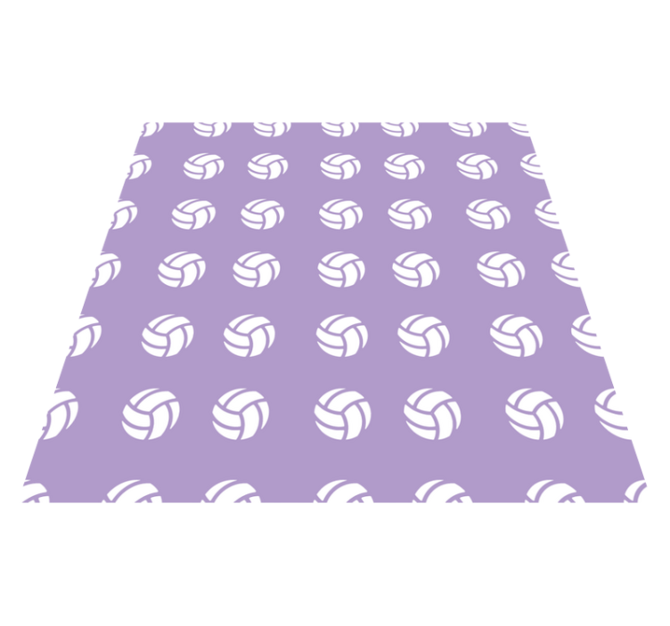 Purple Volleyball Pattern gaming vinyl rug - TenStickers