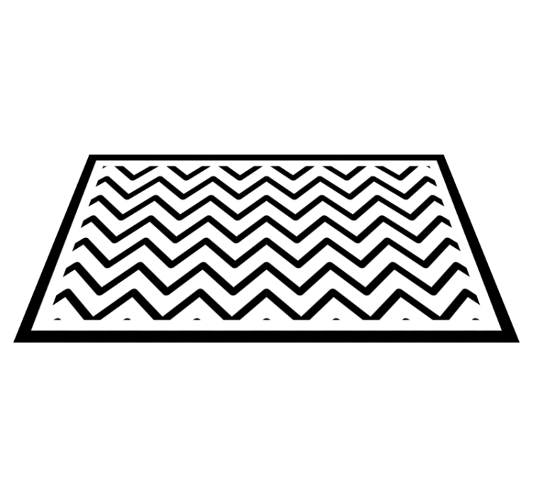 Black and white diagonal lines stripes carpet - TenStickers