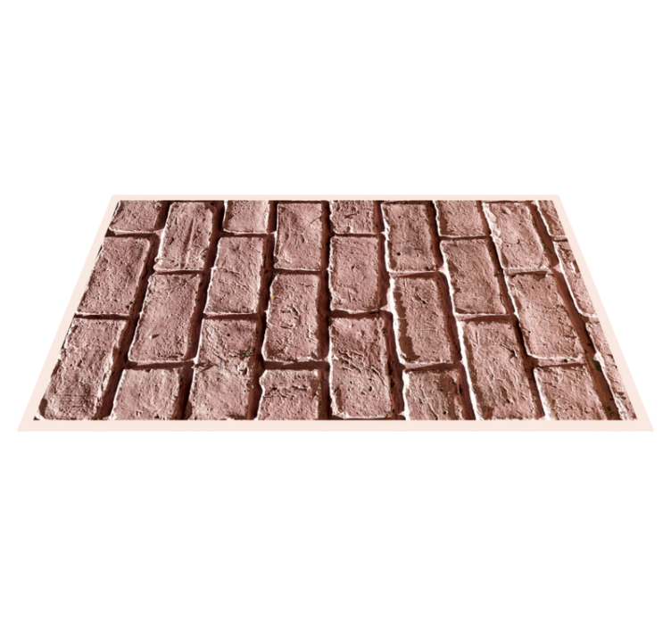 Stone effect vinyl rug rustic brick design - TenStickers