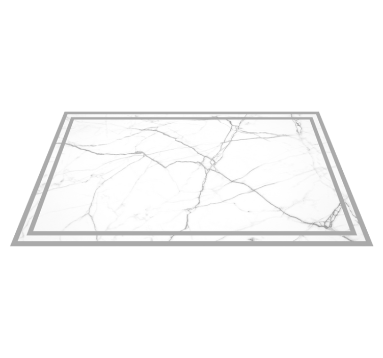 Graceful White Striations marble vinyl rug - TenStickers