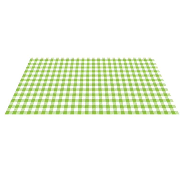Checked Green Pattern stripes vinyl rug - TenStickers