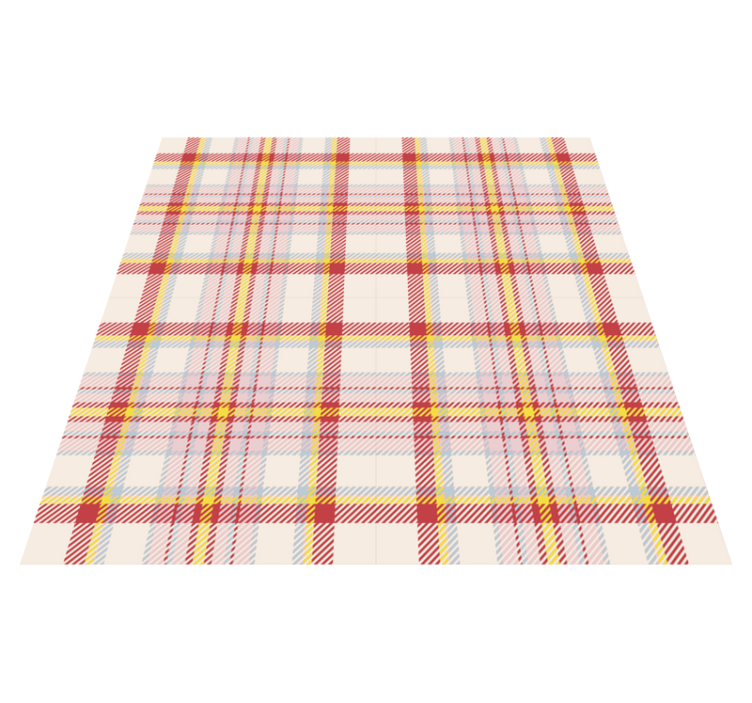 Plaid Motif Style stripes vinyl rug - TenStickers