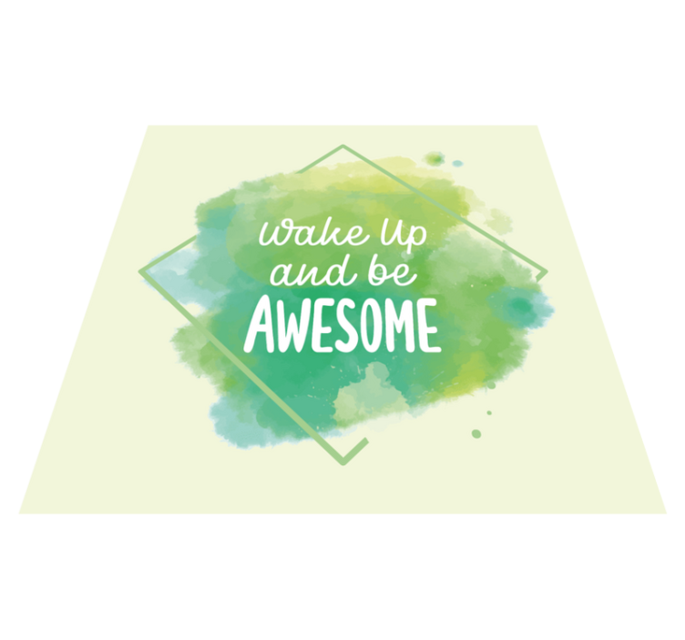 Wake up awesome custom vinyl rug - TenStickers
