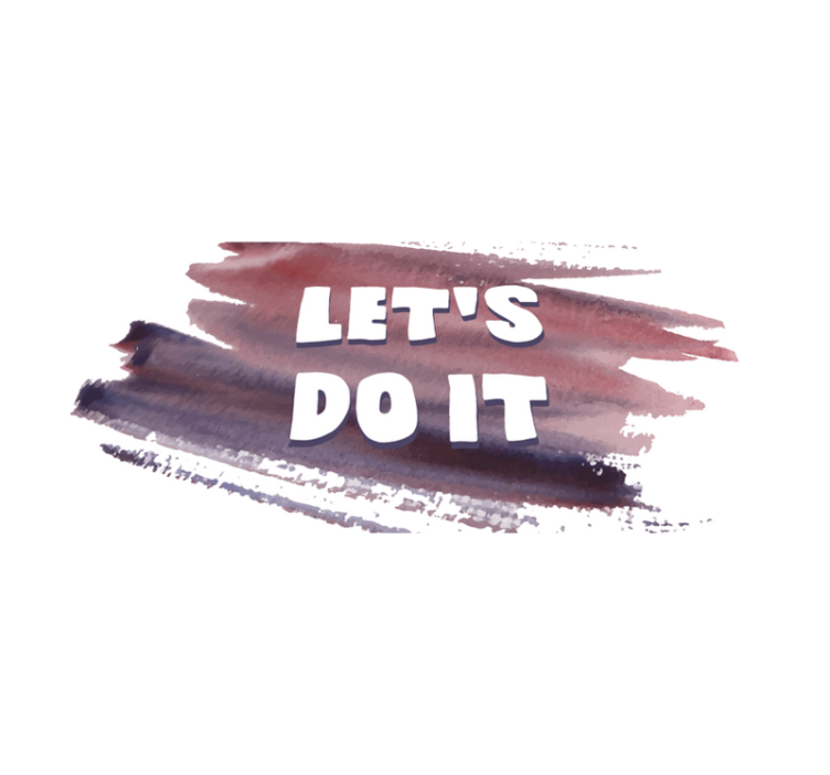 Let's do it minimalist vinyl rug - TenStickers