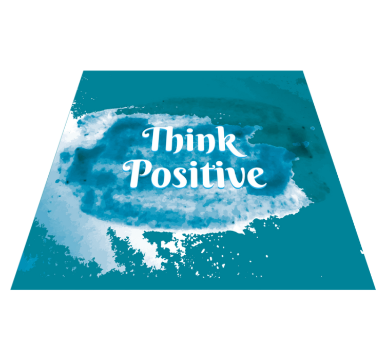 Think Positive custom vinyl rug - TenStickers