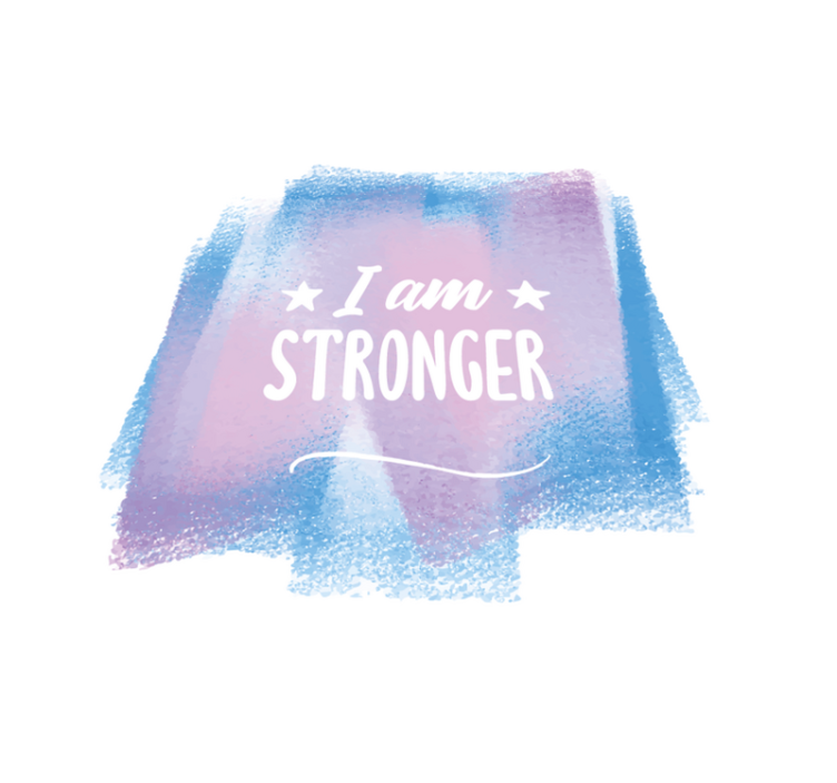 I am stronger custom vinyl rug - TenStickers