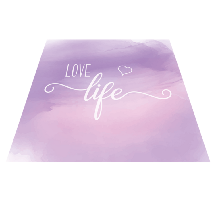 Cherish existence custom vinyl rug - TenStickers