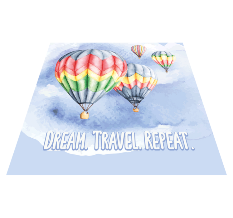 Dream travel repeat custom vinyl rug - TenStickers