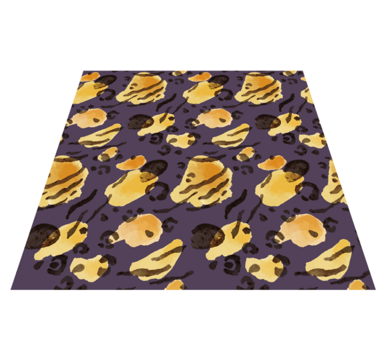 Aquarella tiger spots animal print vinyl rug - TenStickers