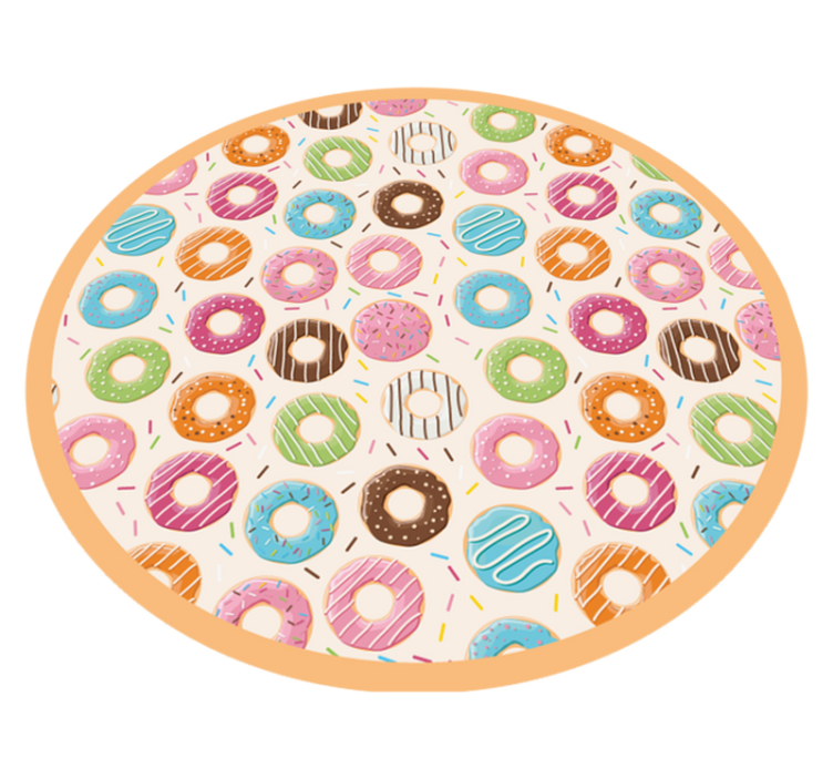 Colorful donut pattern vinyl rug - TenStickers