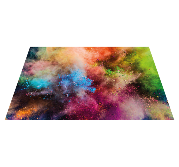 Cosmic Color Burst vinyl rug - TenStickers