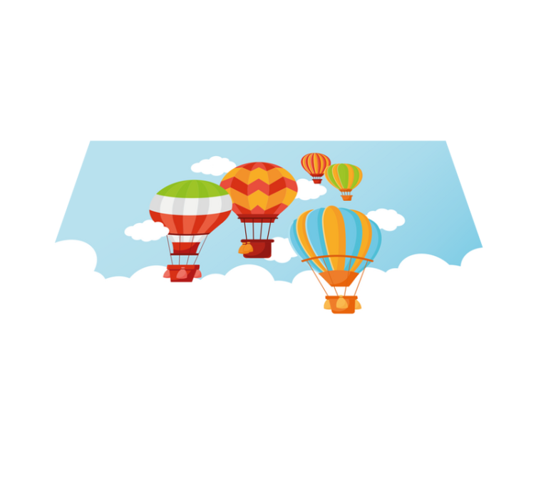 Colorful Hot Air vinyl rug - TenStickers