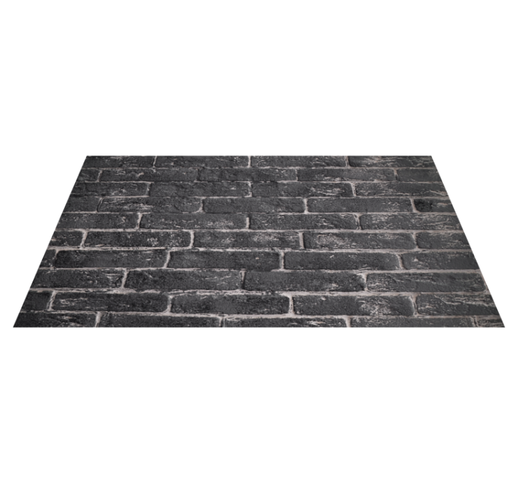 Dark gray stone bricks texture carpet - TenStickers