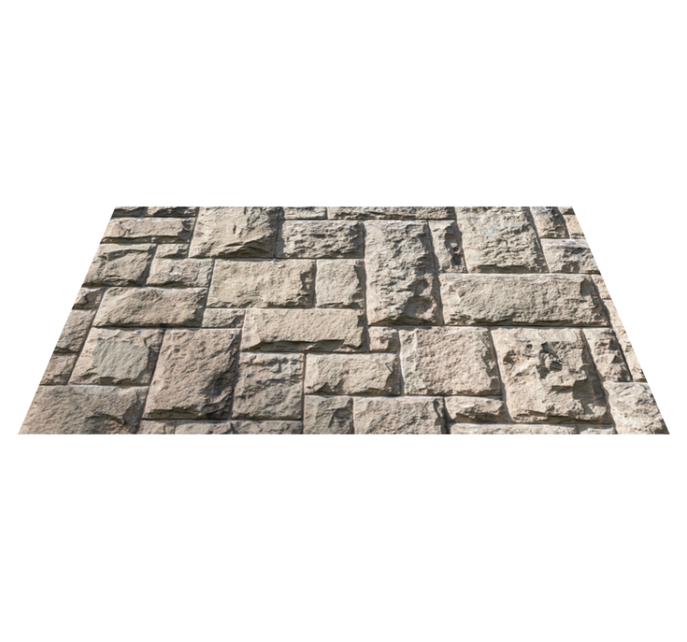Grey rustic stone bricks texture carpet - TenStickers