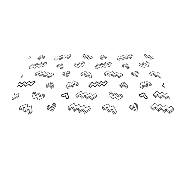 Bold Angular Patterns vinyl rug - TenStickers