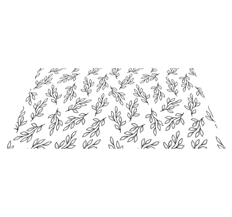 Leafy Branch Pattern nature vinyl rug - TenStickers