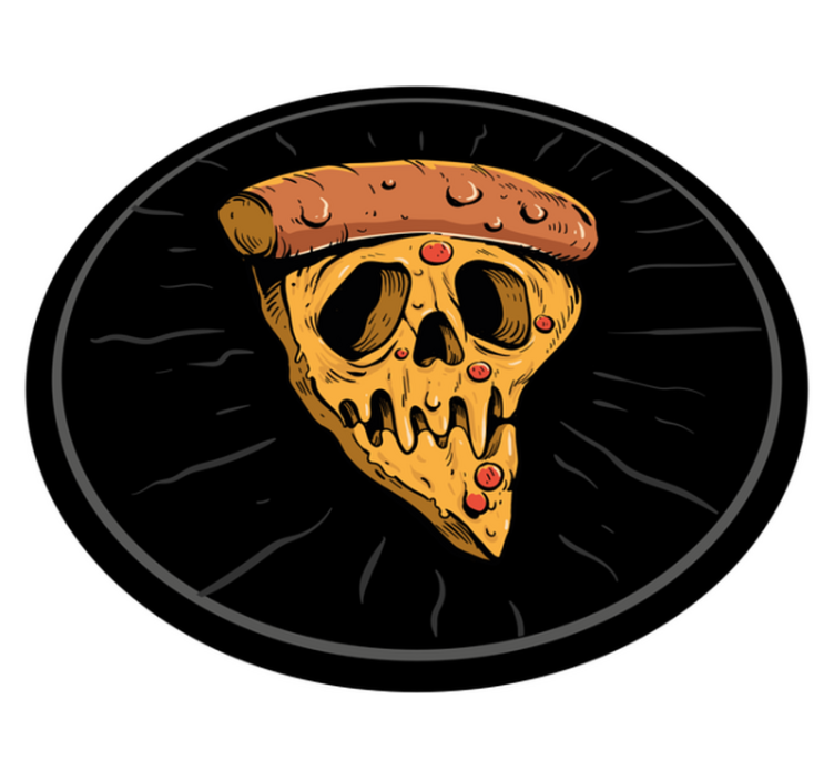 Skull Pizza Slices teenager vinyl rug - TenStickers