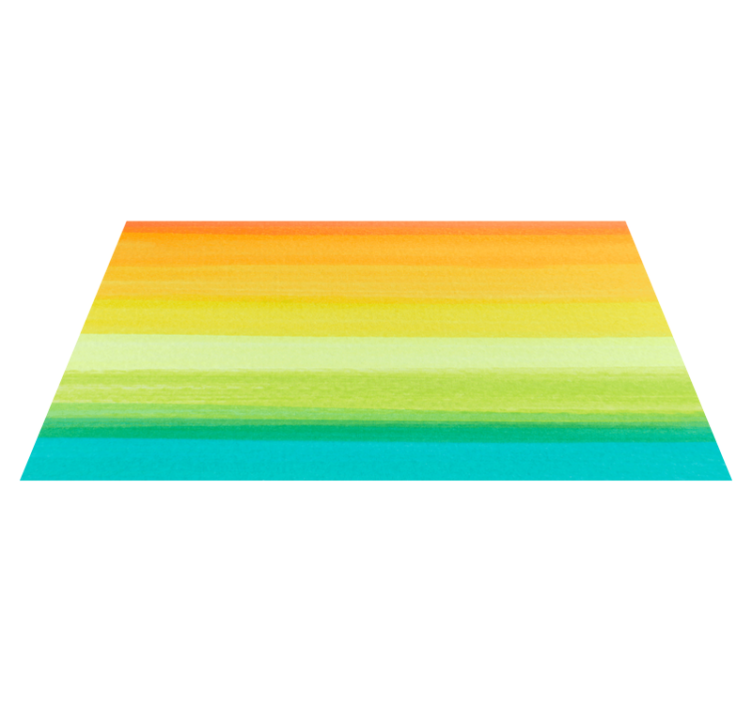 Vibrant Gradient Lines living room vinyl rug - TenStickers