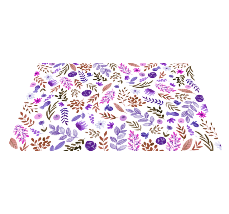 Nature Pattern flower vinyl rug - TenStickers
