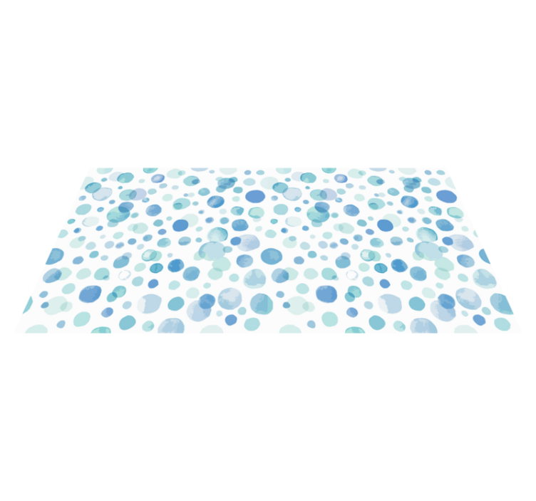 Blue watercolor dots geometric rugs - TenStickers