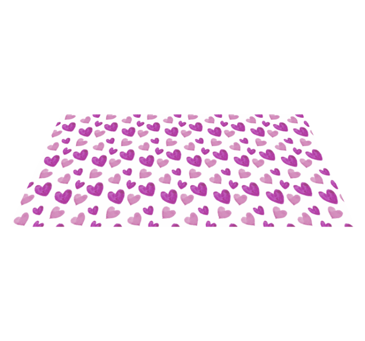 Heart Pattern Playful vinyl rug - TenStickers