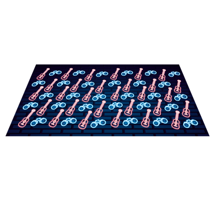 Music Inspired Patterns teenager vinyl rug - TenStickers