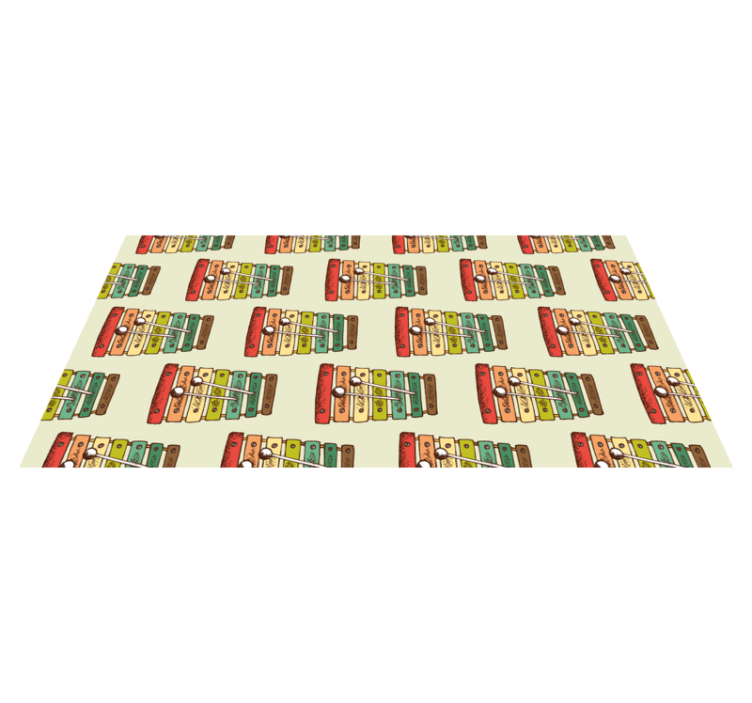 Colorful Xylophone Pattern teenager vinyl rug - TenStickers
