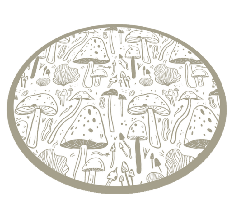 Nature vinyl rug with fungal design - TenStickers