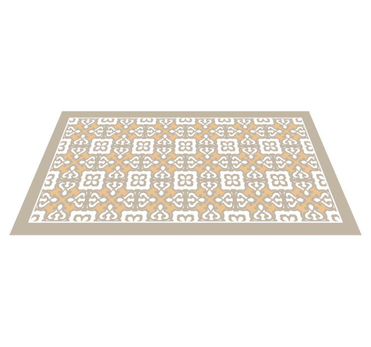 Mosaic vinyl rug with elegant patterned accents - TenStickers