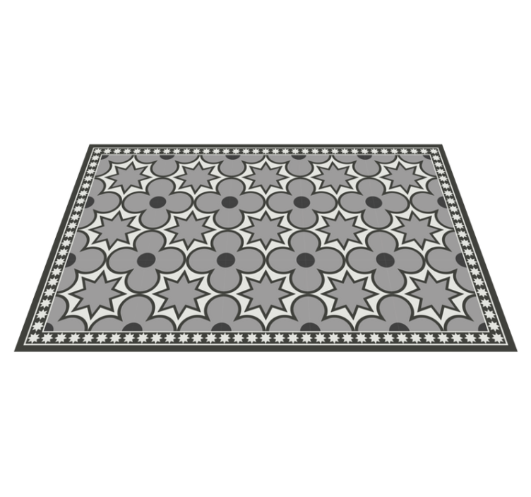Star Pattern Style tile vinyl rug - TenStickers