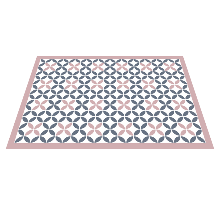 Pastel colors geometric circles tile carpet - TenStickers