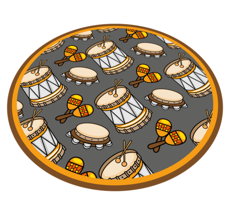 Drum Pattern Play vinyl rug - TenStickers