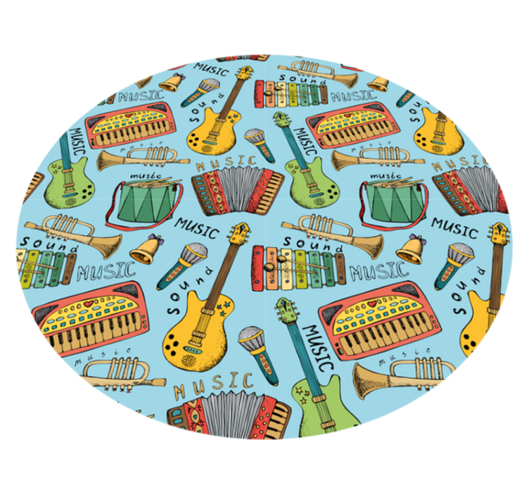 Vinyl rug for musical instrument lovers - TenStickers