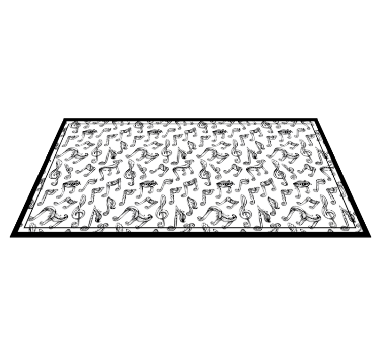 Music Note Design teenager vinyl rug - TenStickers