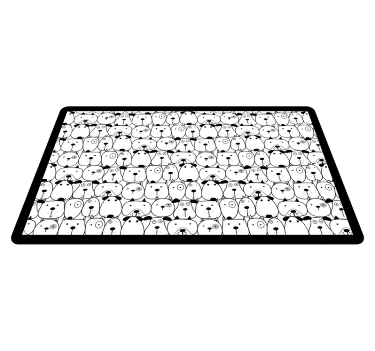 Amazing hand drawn dog pattern animal rug - TenStickers