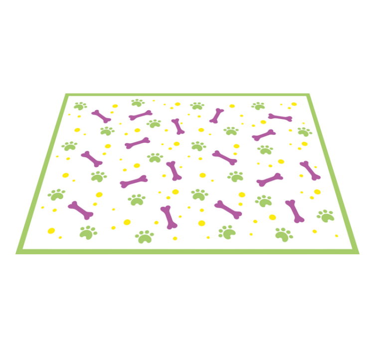 Vinyl rug paw print delight - TenStickers