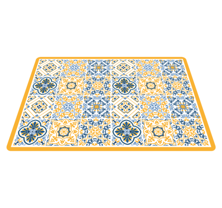 Colorful southern pattern bathroom flooring - TenStickers