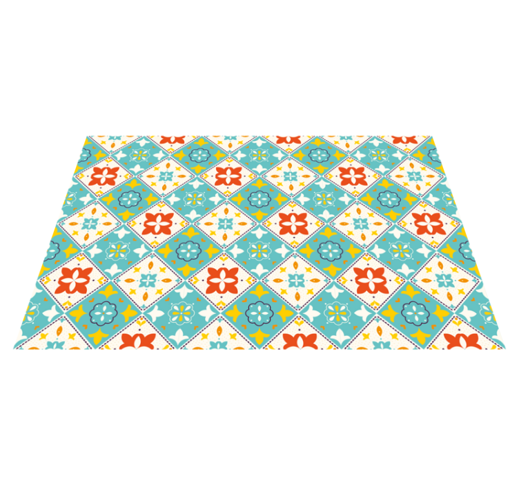 Colorful vintage style tiles bathroom flooring - TenStickers