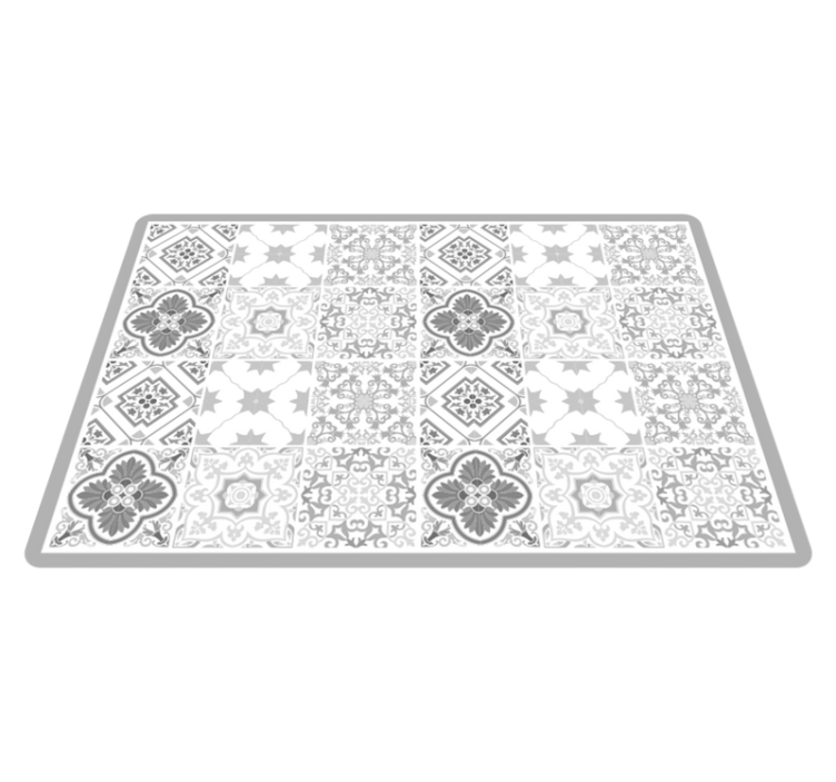 Elegant Tile Pattern marble vinyl rug - TenStickers