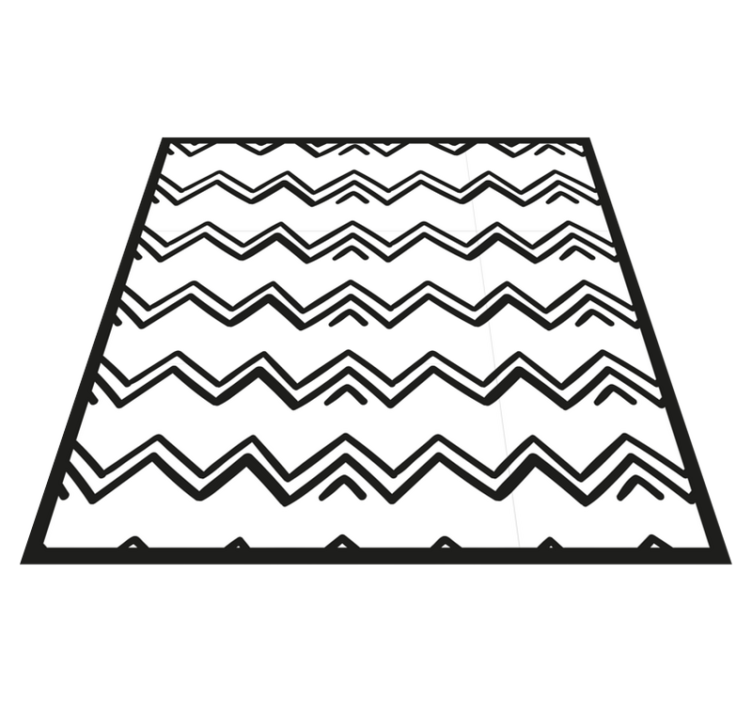 Minimalist vinyl rug in zigzag pattern - TenStickers