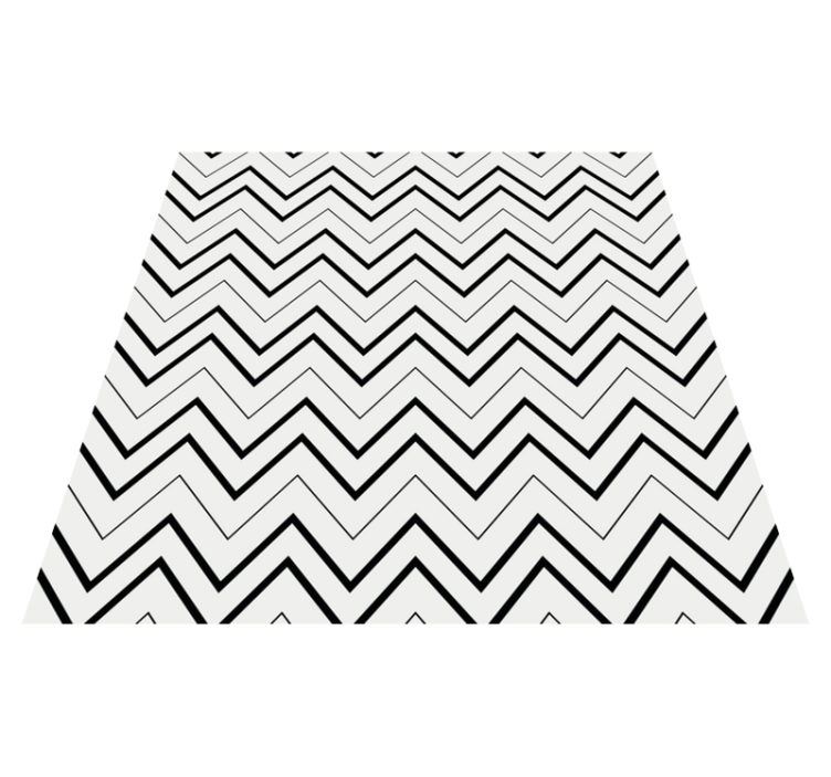 Minimalist vinyl rug in chevron pattern design - TenStickers