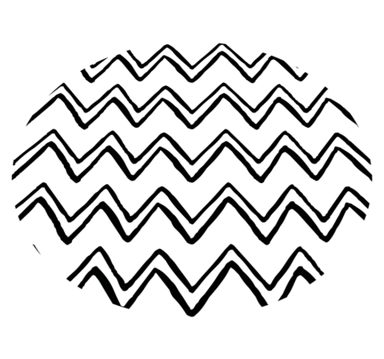 Wavy Stripe Pattern stripes vinyl rug - TenStickers