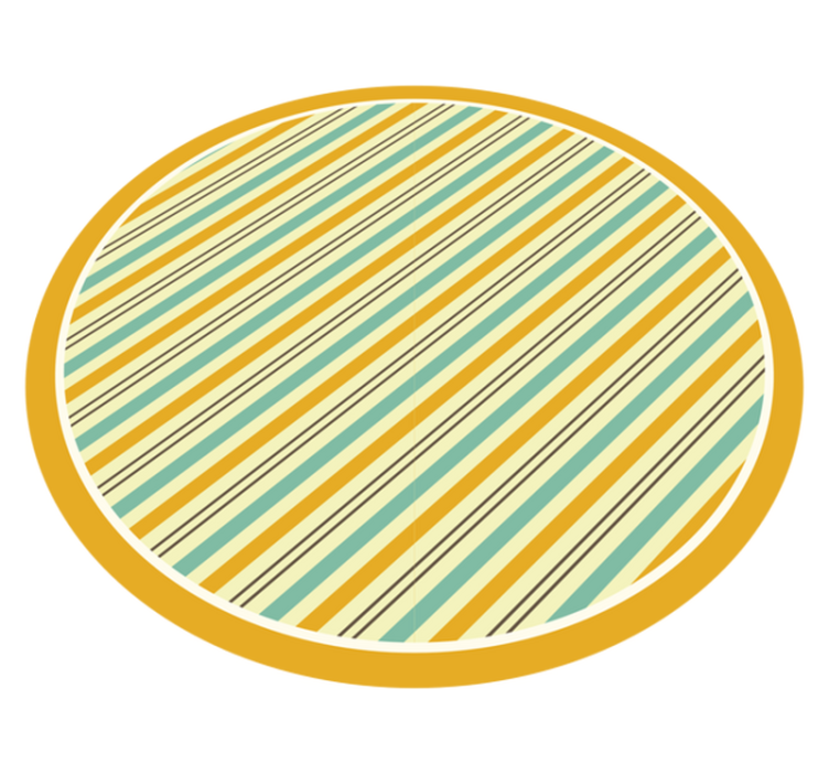 Stripes vinyl rug with circular yellow shades - TenStickers