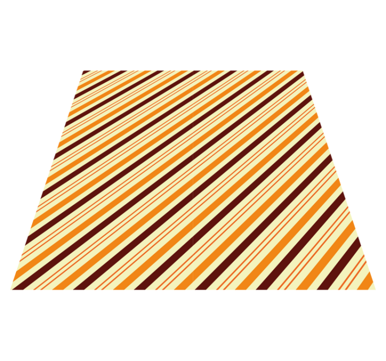 Stripes vinyl rug in vertical warm tones - TenStickers