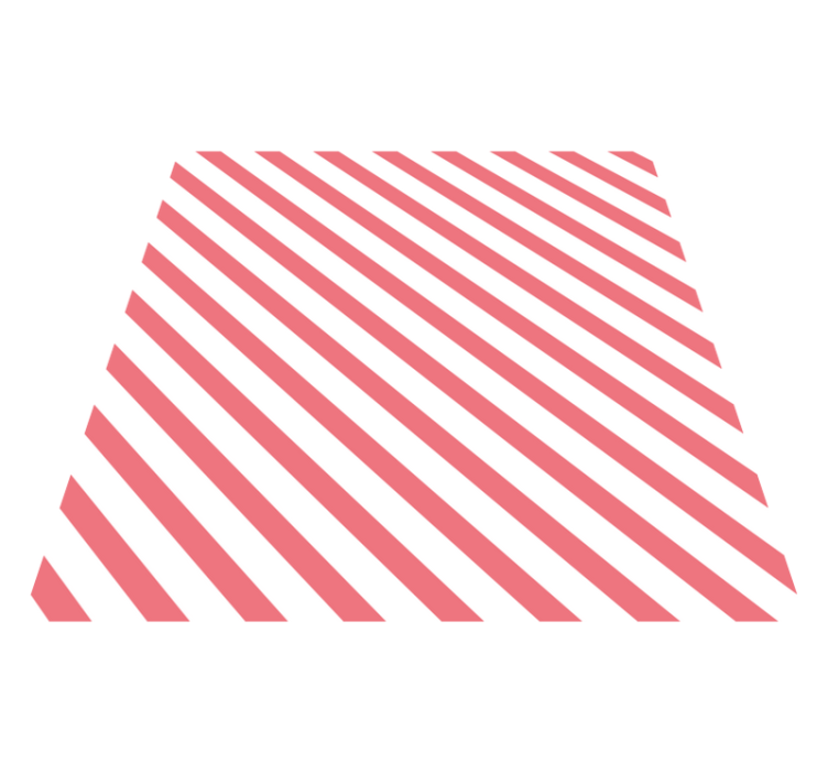 Pink and white pattern stripes vinyl rug - TenStickers