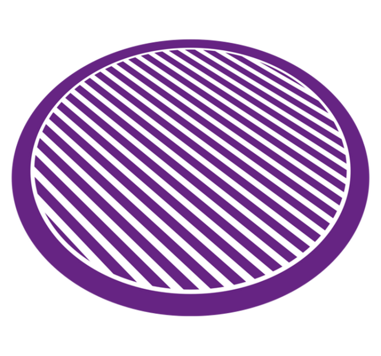 Purple Striped Circle stripes vinyl rug - TenStickers