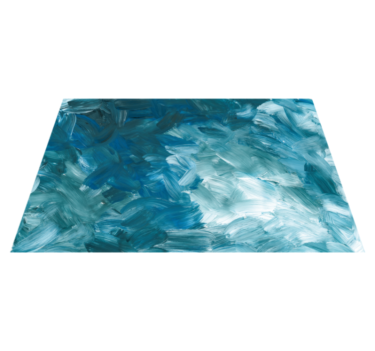 Marine Brush Strokes minimalist vinyl rug - TenStickers