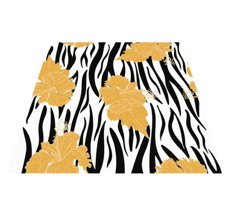 Animal print vinyl rug in zebra jungle pattern - TenStickers